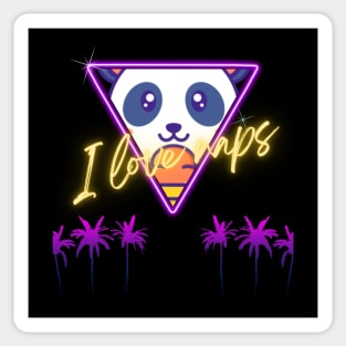 Cute Panda Cyberpunk - I Love Naps - Kawaii Panda #11 Sticker